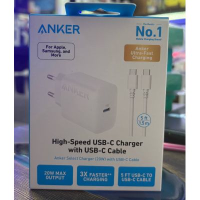 СЗУ Anker High-Speed USB-C to USB-C 20W 1.5 m