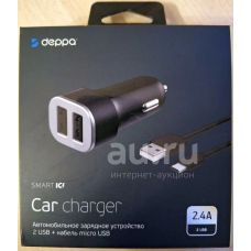 АЗУ 2 USB Car Charger 2.4 A DEPPA