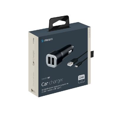 АЗУ 2 USB Car Charger 4.8 A DEPPA