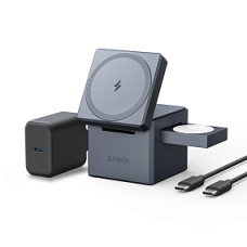 БЗУ Choetech Cube 3 in 1 Magnetic Charger 15W  складное, черный