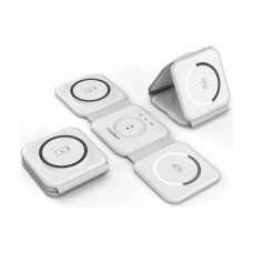 БЗУ Choetech 3 in 1 Magnetic Charger 15W  складное, белый