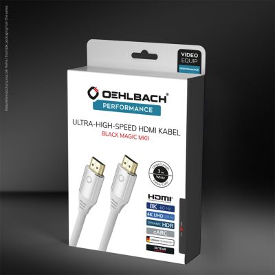 HDMI-кабель Oehlbach PERFORMANCE Black Magic MKII, UHS HDMI 5,0m white, D1C92497