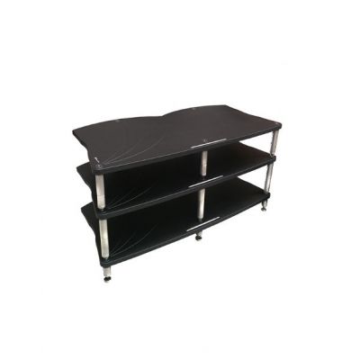 Стойка под Hi-Fi Bassocontinuo CYMBALON 2.1 Cerbero Black bottom shelf (ножки серебро)