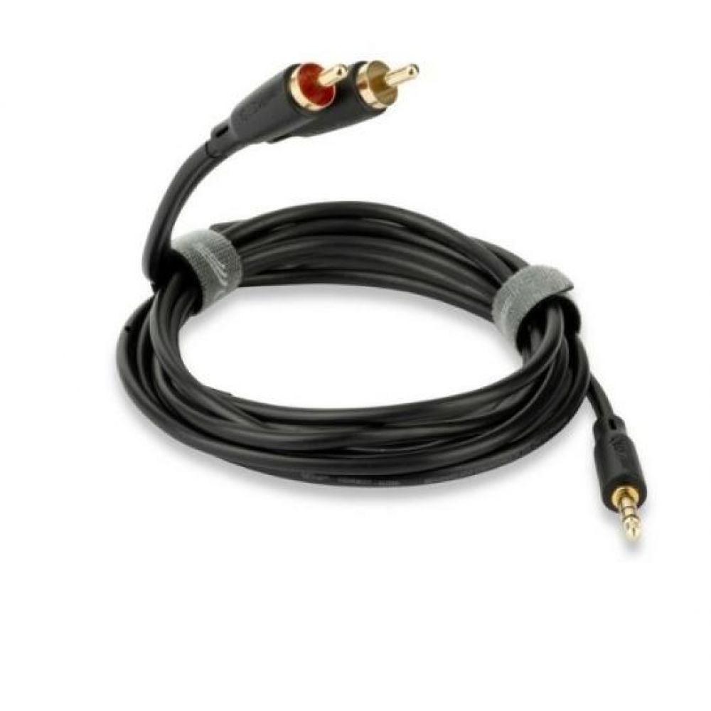 Межблочный кабель QED QE8111 Connect J2P Mini Jack - 2 RCA 0.75m - купить  по цене 1 620 ₽ в Смоленске