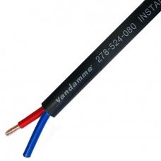 Акустический кабель Van Damme негорючий бездымный инсталяционный Install Grade LSZH Ecoflex 2 x 4,0мм2 чёрный (278-524-080)