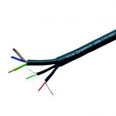 Туровый гибридный кабель Van Damme для передачи двух сигналов и питания Ambicore 15A 3 x 1,5мм2 чёрный (268-715-002)