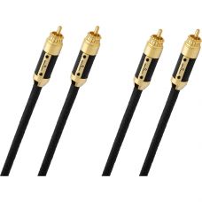 Межкомпонентный кабель Oehlbach STATE OF THE ART XXL Black Connection Cable RCA, 2x0,75m, gold, D1C13832