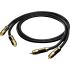 Межкомпонентный кабель Oehlbach STATE OF THE ART XXL Black Connection Cable RCA, 2x0,75m, gold, D1C13832