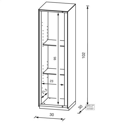 Шкаф для аппаратуры Munari MO118DX BI