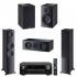 Комплект домашнего кинотеатра Heco Aurora 1000 Set 5.0 (1000+300+Center) black + Denon AVR-S960H