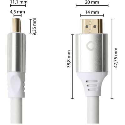 HDMI кабель Oehlbach Black Magic MKII 2.0m white (92491)