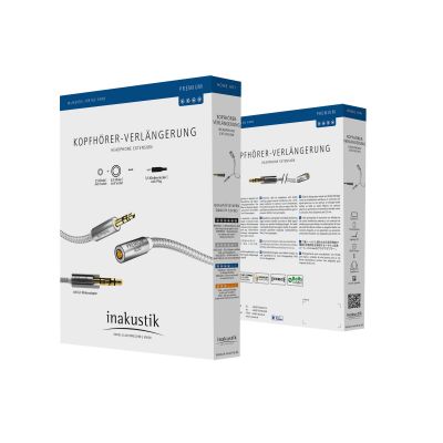 Кабель межблочные In-Akustik Premium Extension Audio Cable 2.0m 3.5мм jack<>3.5мм jack(F)+6,3 jack adapter #00410202