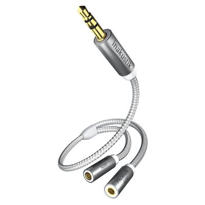 Кабель межблочный аудио In-Akustik Premium Y-adapter 3.5 Phone <> 2 Phone(F) #00410212