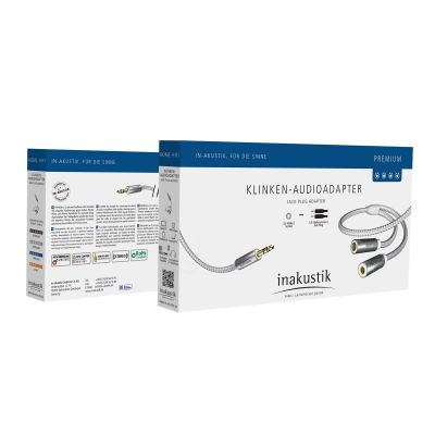 Кабель межблочный аудио In-Akustik Premium Y-adapter 3.5 Phone <> 2 Phone(F) #00410212