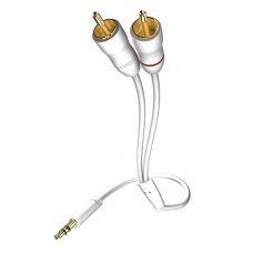 Кабель межблочный In-Akustik Star MP3 Audio Cable 3.5 Phone <> 2RCA 0.75m 0031000075