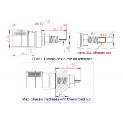 Разъемы и переходники Furutech FT-867(G) сет из 2шт