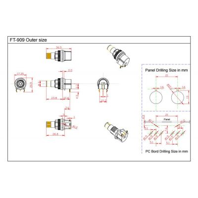 Разъемы и переходники Furutech FT-909(G) сет из 2шт