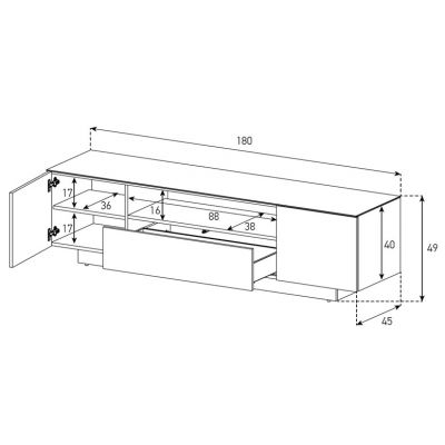 Стойка для телевизора Sonorous LB 1830 WNT