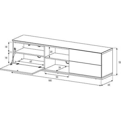 Стойка для телевизора Sonorous LB 1181 GWHT NOAK